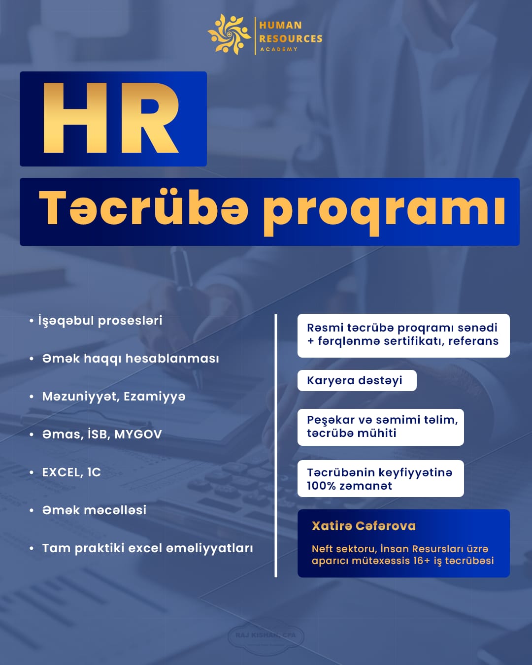  HR sahəsi üzrə təlim & təcrübə proqramı təlimi